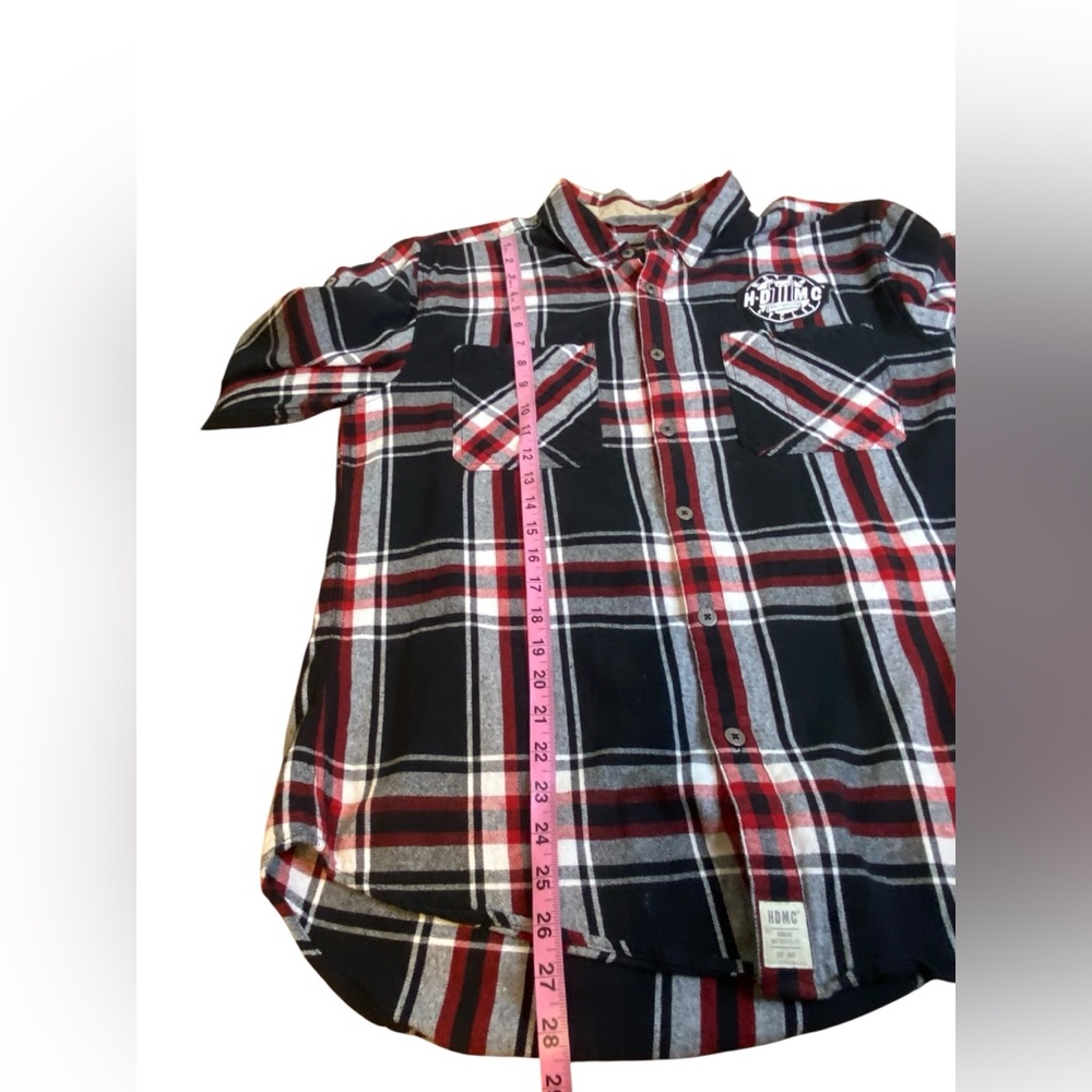 Harley Davidson Plaid Long Sleeve Flannel Elbow Patch Shirt
Men’s Size L slim - Picture 10 of 11